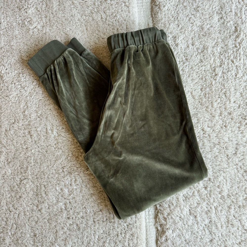 Outerknown velour olive green pants - Picture 3 of 5